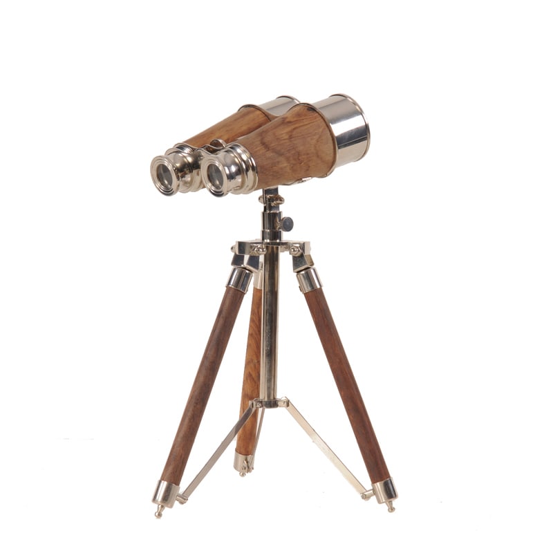 Brass Binocular on Display Stand