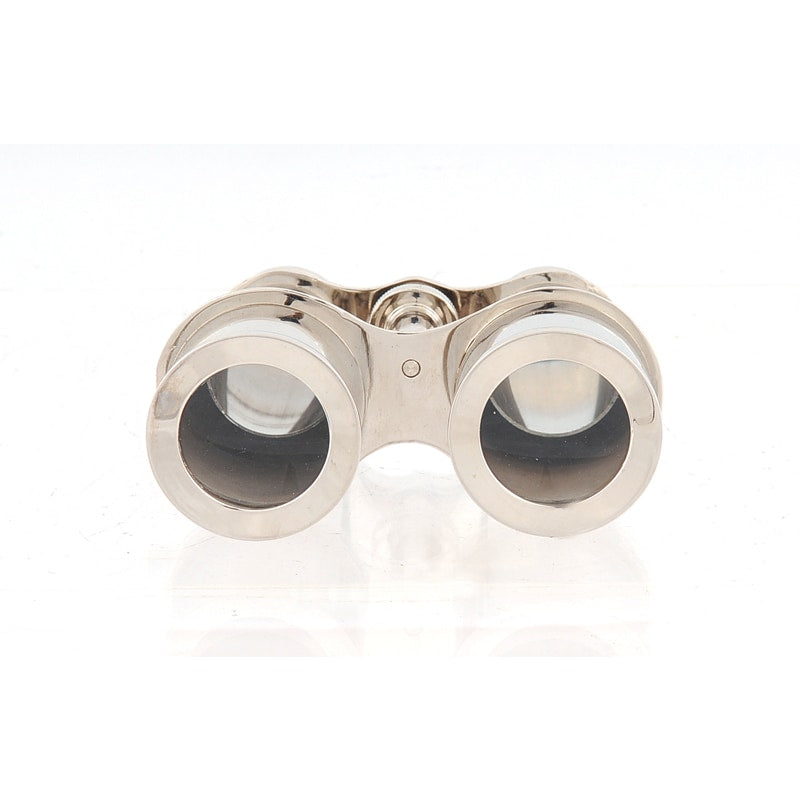 Decorative Aluminum Binoculars and Leather Case