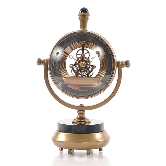 19th Century-inspired Brass Table Clock