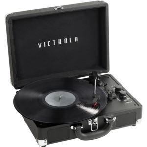 VSC-400SB-BLK Victrola Journey+-Bluetooth Portable Suitcase Record Player in Black