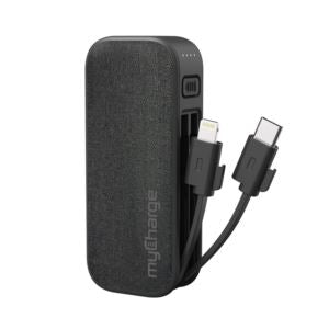 myCharge AO30KF PowerHub Mini 3K Portable Charger w/ Built-in USB-C & Lightning Cables