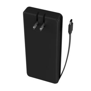 myCharge AP20K Amp Prong Max Portable Charger w/ Built-in USB-C Cable & Wall Plug