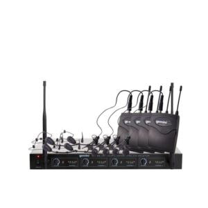UHF-04HL-S1234 Gemini UHF-04HL 4-Channel Wireless Headset/Lavalier Combo System
