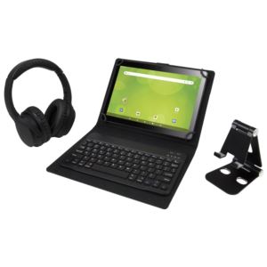 Zeki KIT254BDL Bundle w/ Tablet, Keyboard Case, Headphones & Device Stand