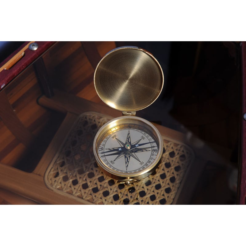 Old Modern Handicrafts Brass Replica Marine Compass