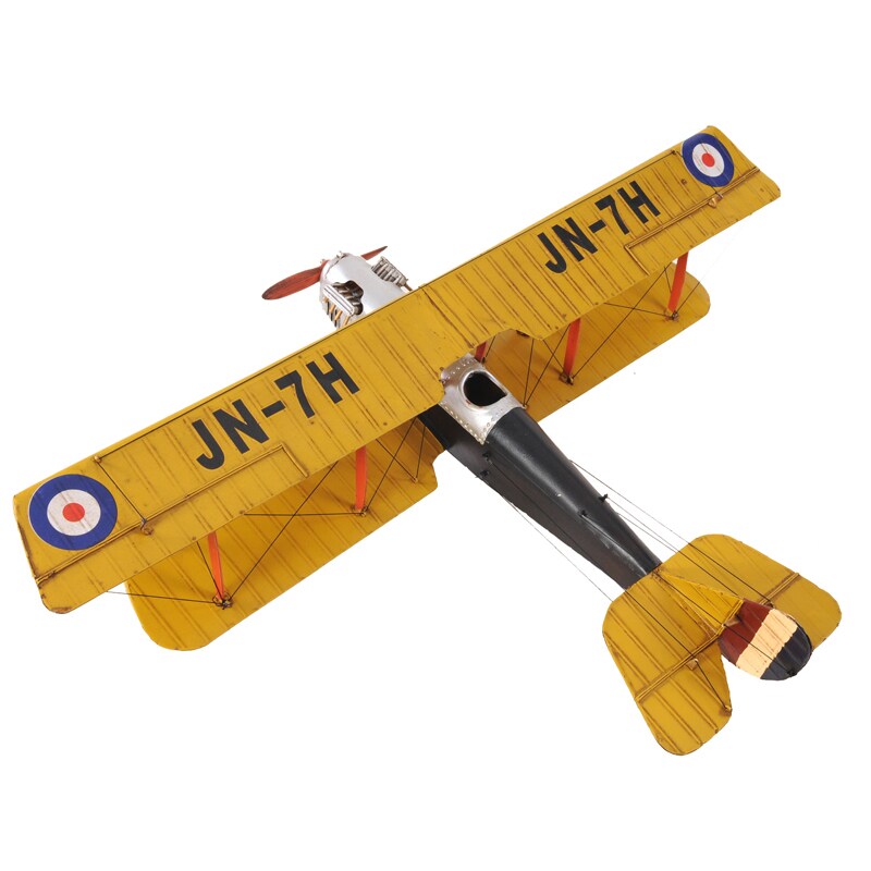 Yellow Curtis Jenny Plane 1:18 Scale Model