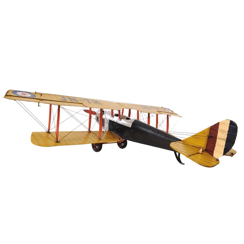 Yellow Curtis Jenny Plane 1:18 Scale Model