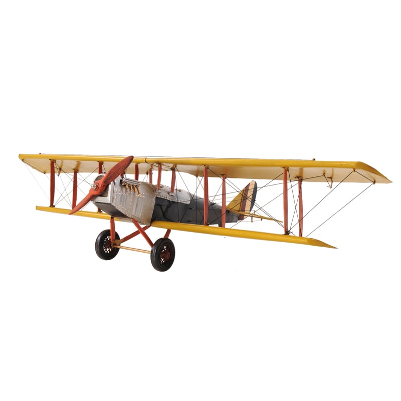 Yellow Curtis Jenny Plane 1:18 Scale Model