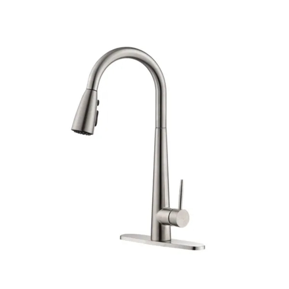 Hivvago Kitchen Faucet With Pull Down Sprayer Brushed Nickel