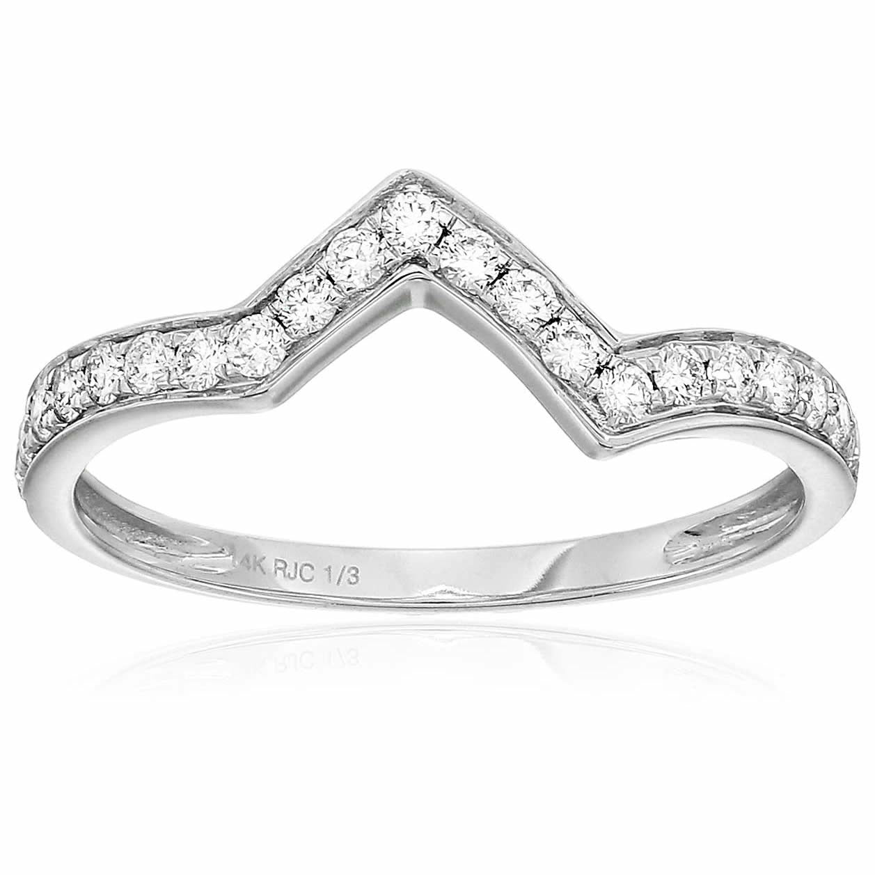 1/3 cttw SI1-SI2 Certified Diamond Wedding Enhancer Band 14K White or Yellow Gold Round