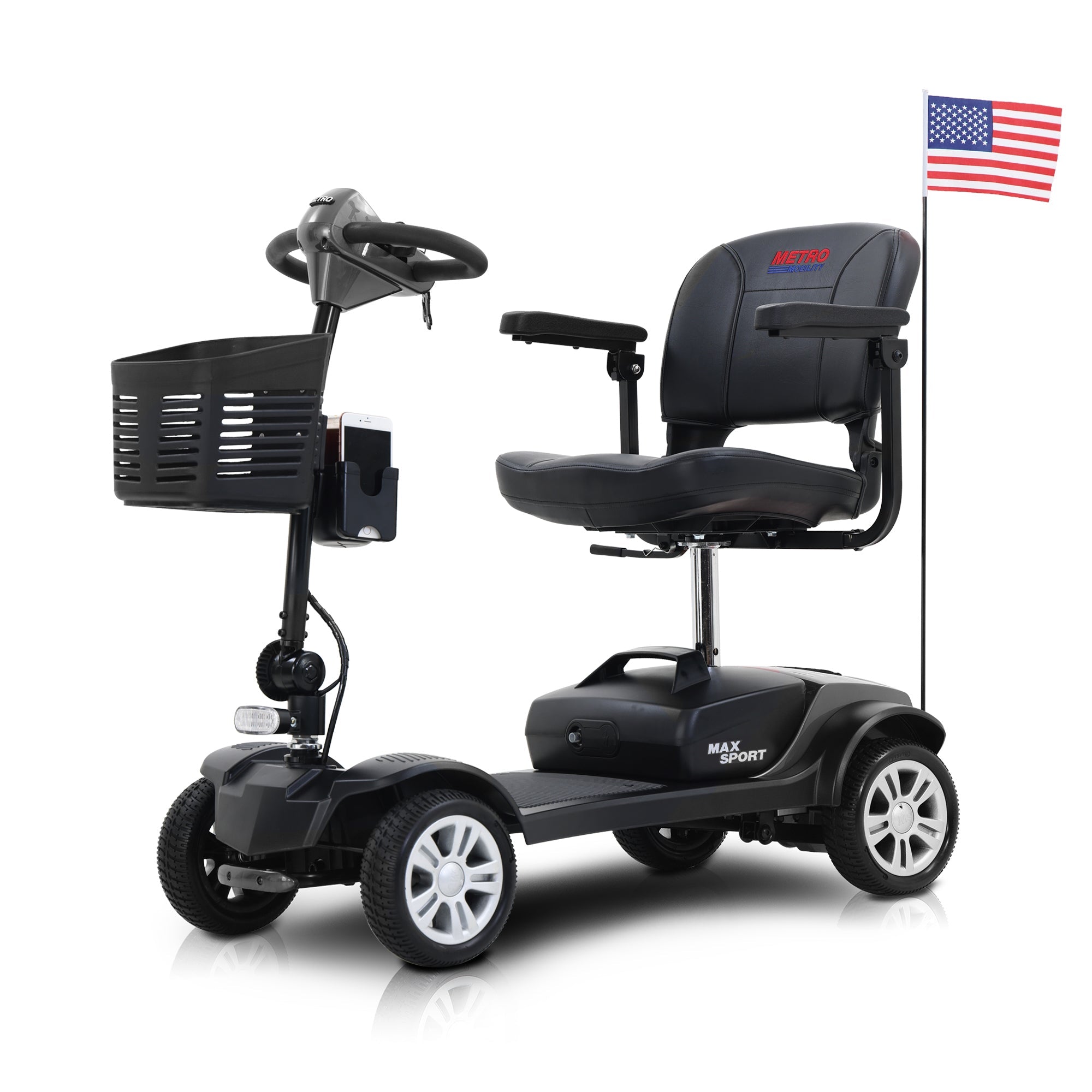 Streamdale Max Sport4 Wheels Outdoor Compact Mobility Scooter With 2 Pcsx 12Ah