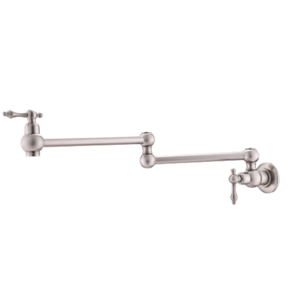 Hivvago Convenient Wall-Mounted Brushed Nickel Pot Filler Faucet