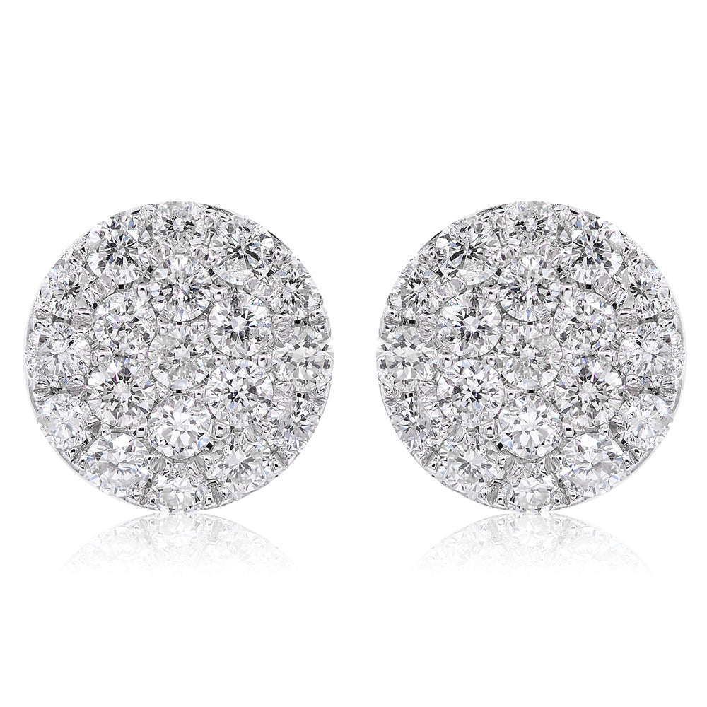 14K White Gold 0.50cts Diamond Stud Earrings