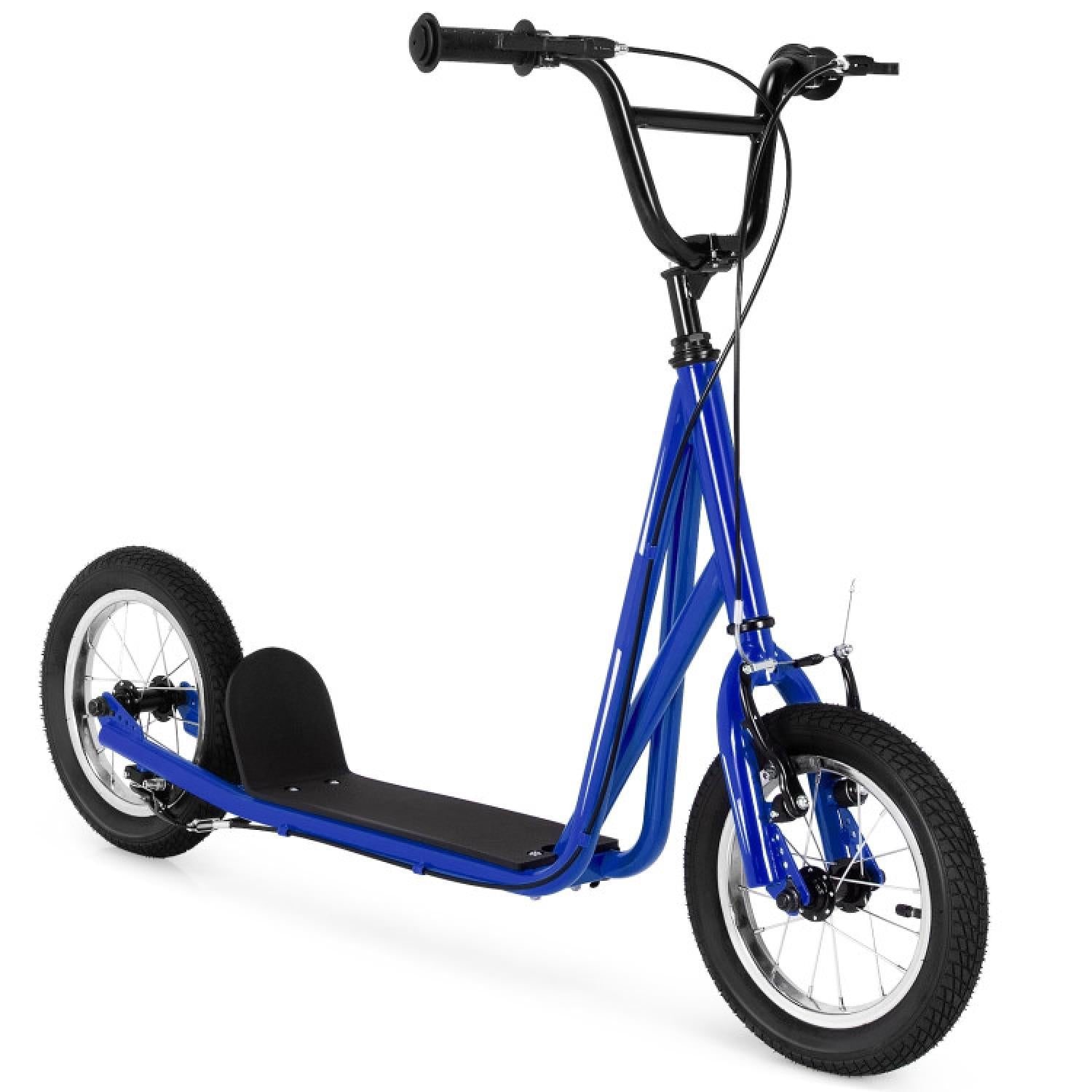 Height Adjustable Kid Kick Scooter with 12 Inch Air Filled Wheel-Orange