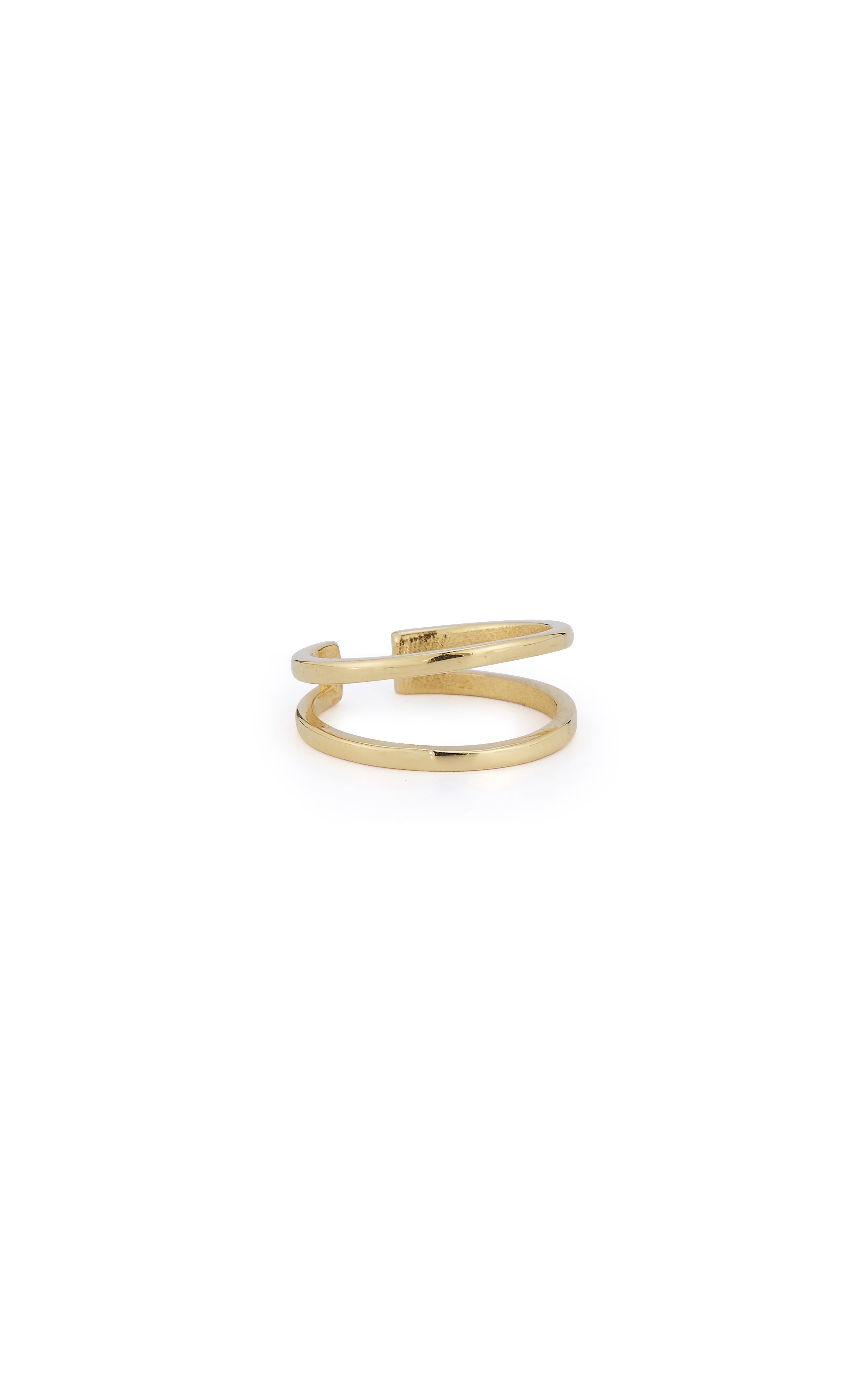 14K Gold Double Polished Ear Cuff