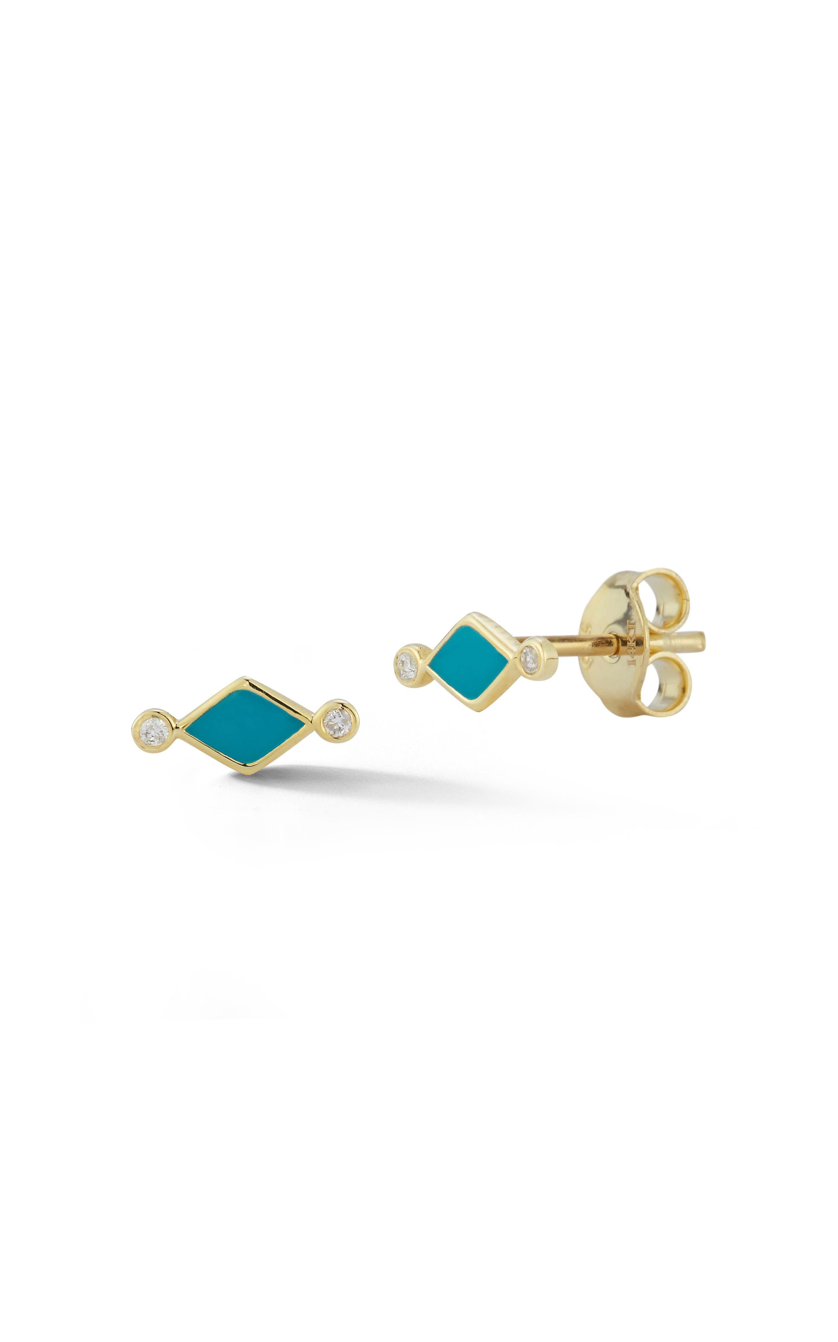 14K Gold & Diamond Stud Earrings
