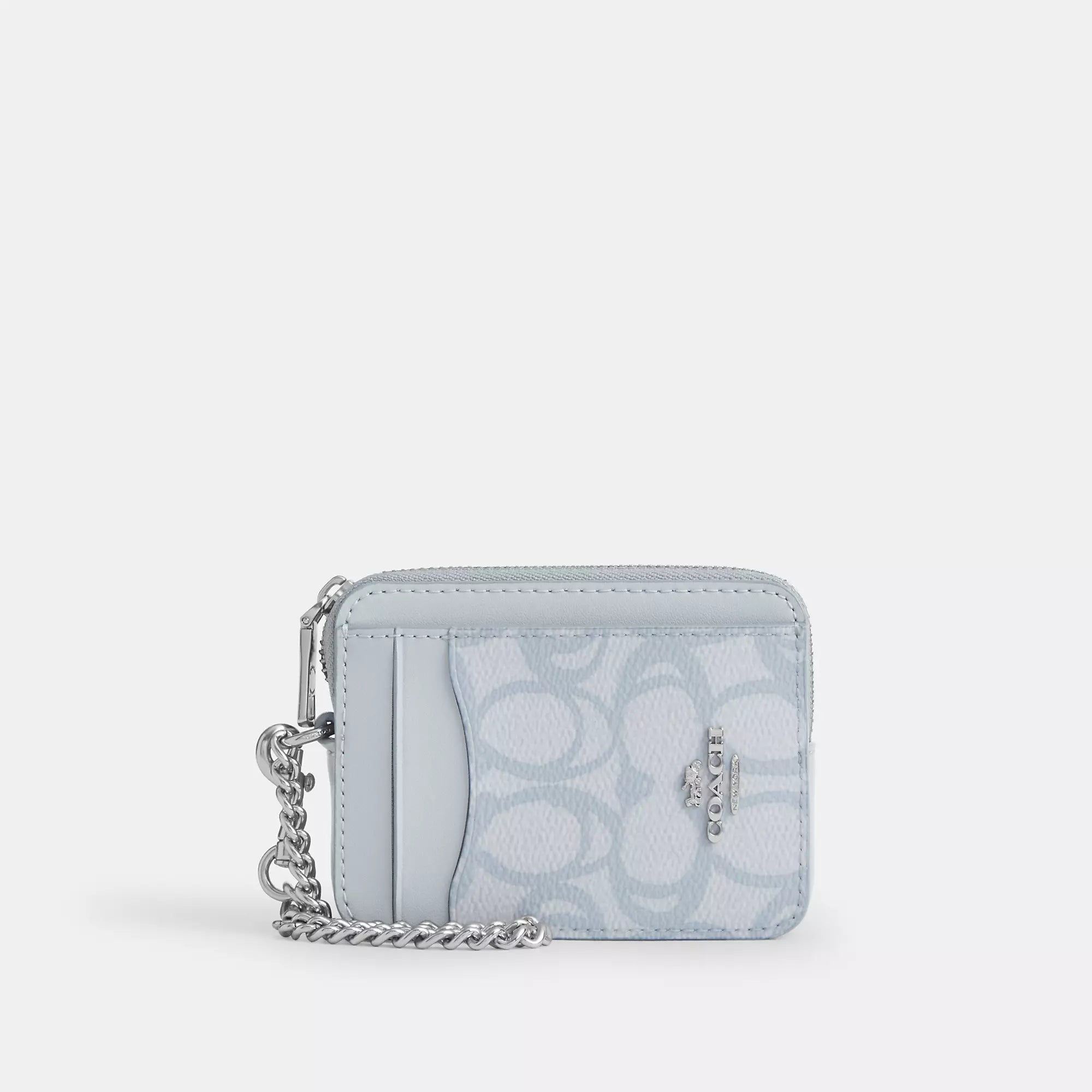 Coach Outlet Zip Card Case In Sketch Signature Canvas
