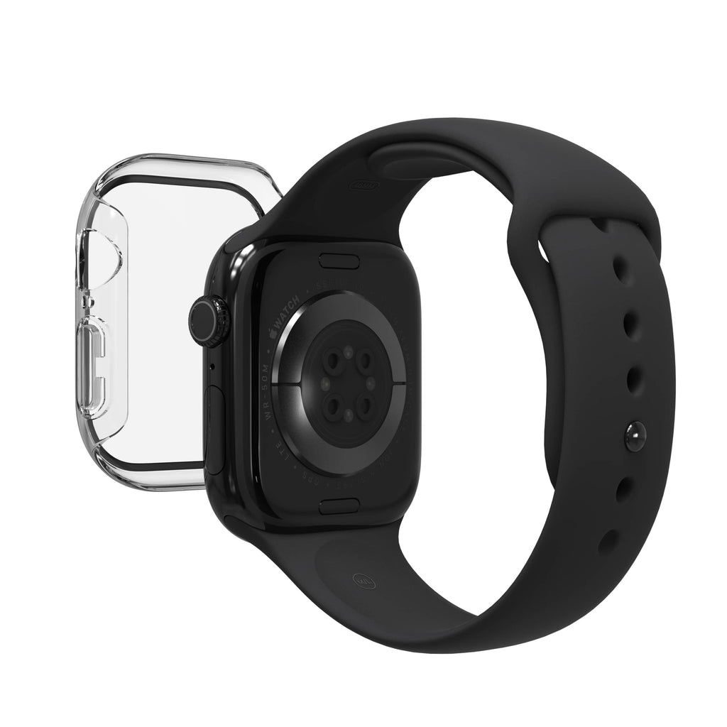 ZAGG - InvisibleShield Glass Elite 360 Integrated Bumper + Screen Protection for Apple Watch Series 11/10 Small - Clear