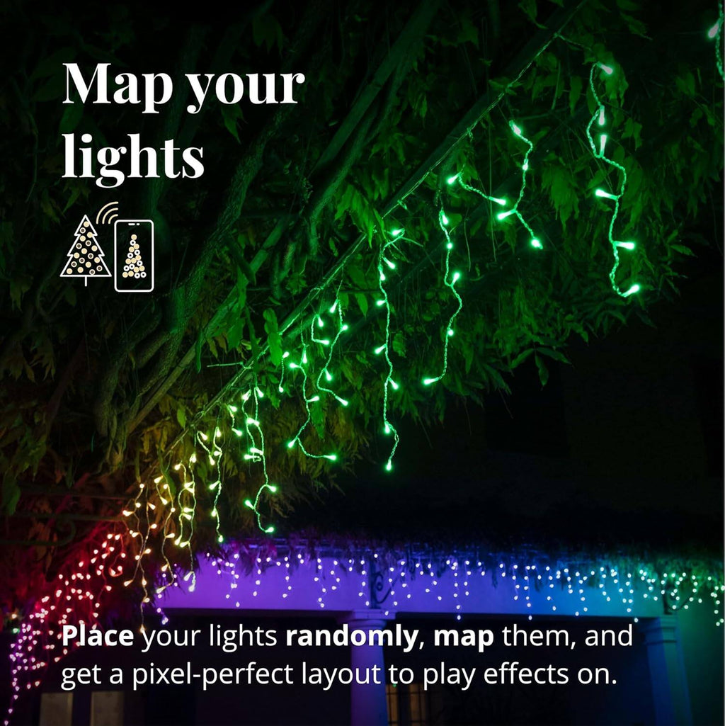 Twinkly - Smart Light Icicle LED 190 RGB (Gen II) - Black