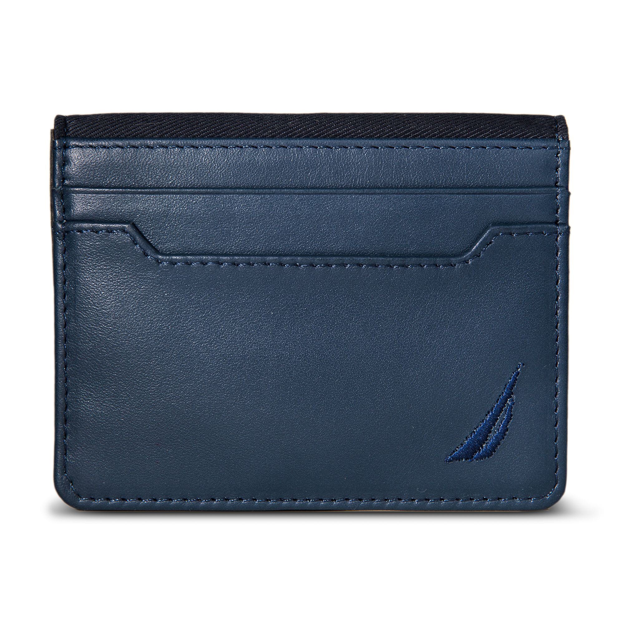 Nautica Mens Embossed Logo Card Case
