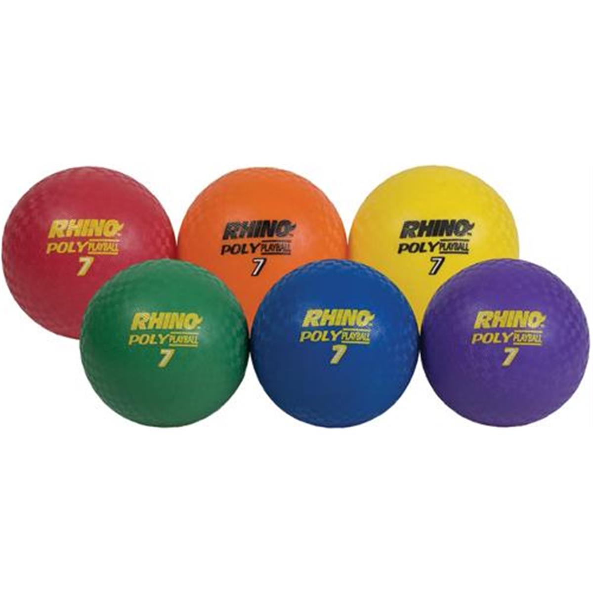Olympia Sports  Olympia Sports Ultimate Rhino Poly Playground Balls - 7 in. (Set of 6)