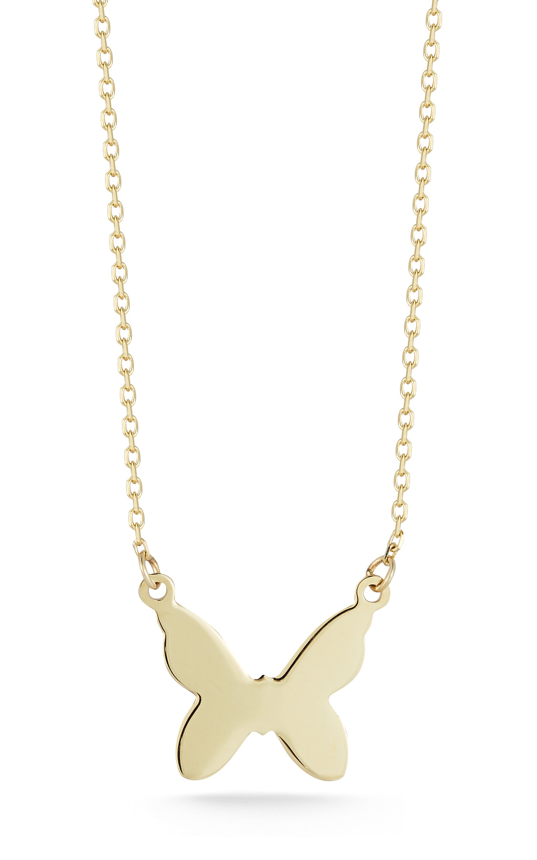 14K Gold Small Butterfly Necklace