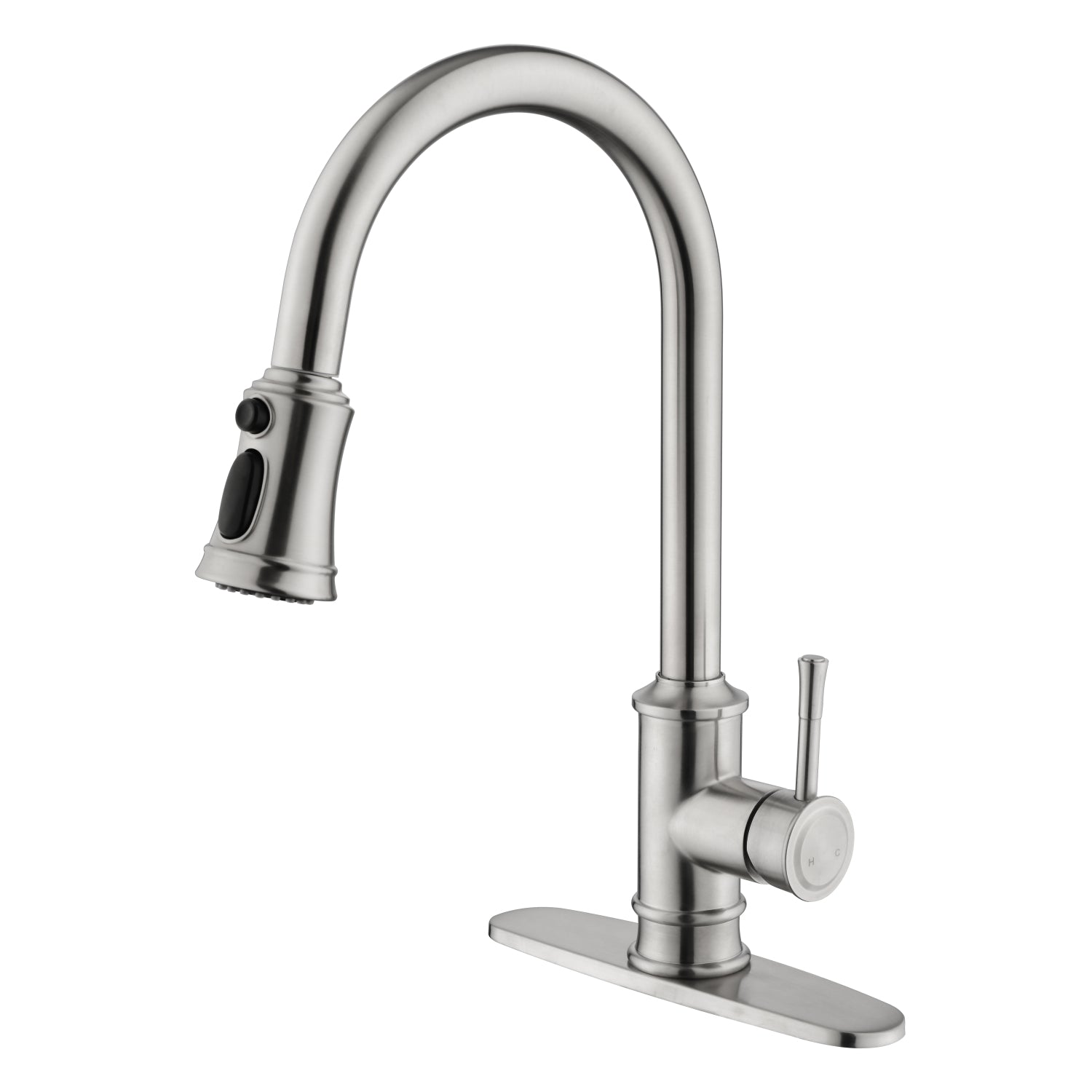 Streamdale Brushed Nickel Pull-Out Kitchen Faucet with Sprayer