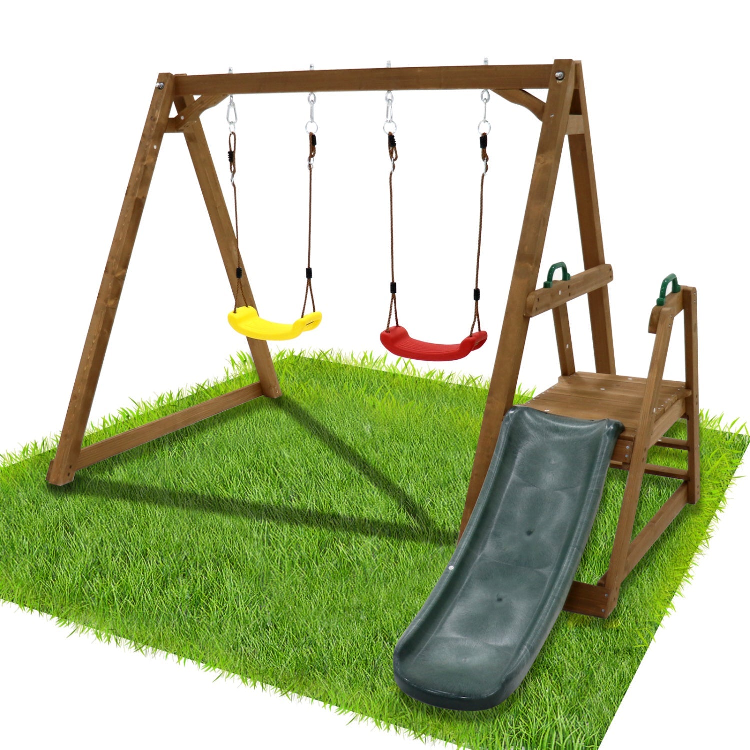 Streamdale Kids Backyard Swing Set with Slide and Ladder