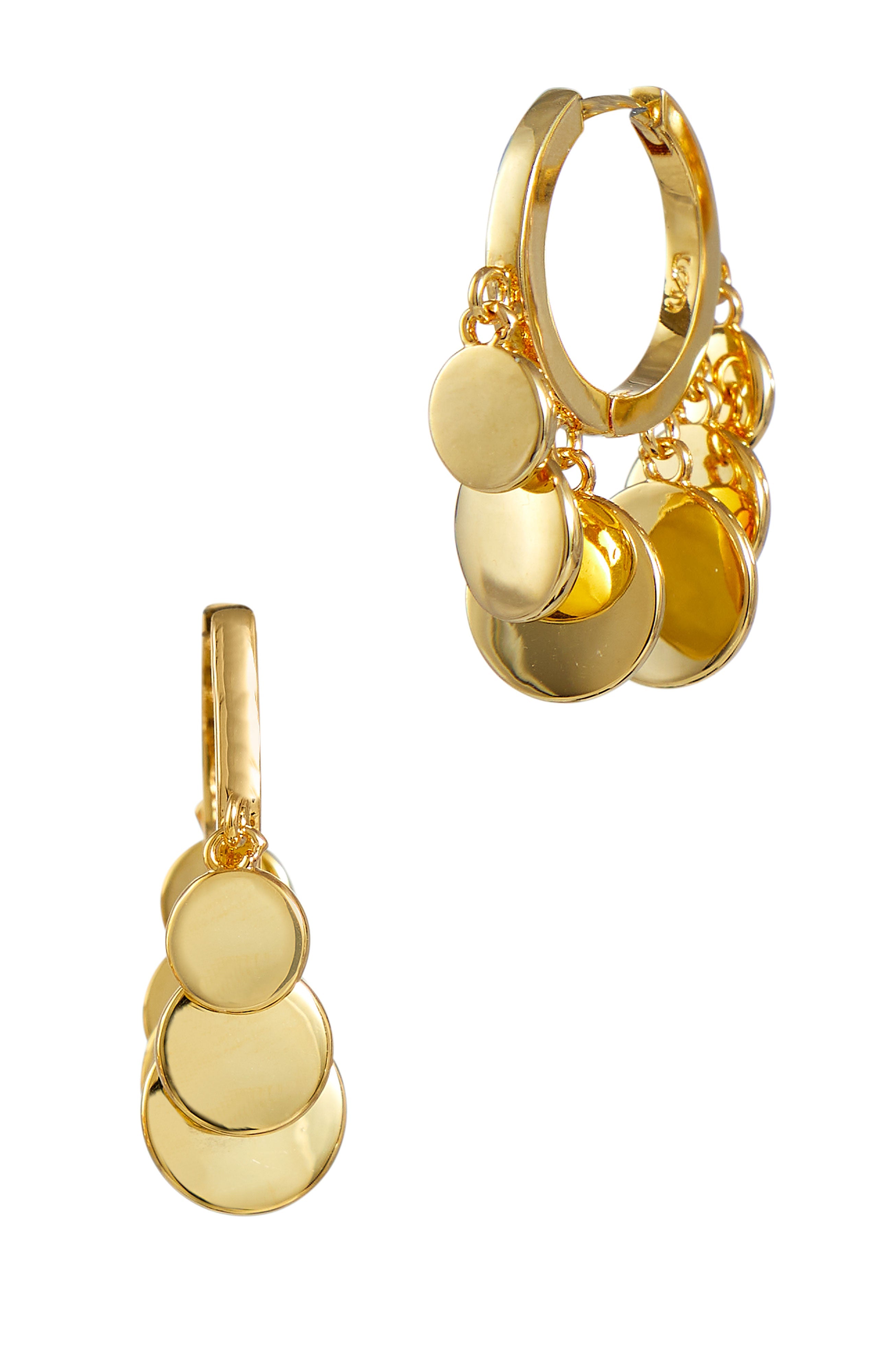 18k gold over sterling hoop