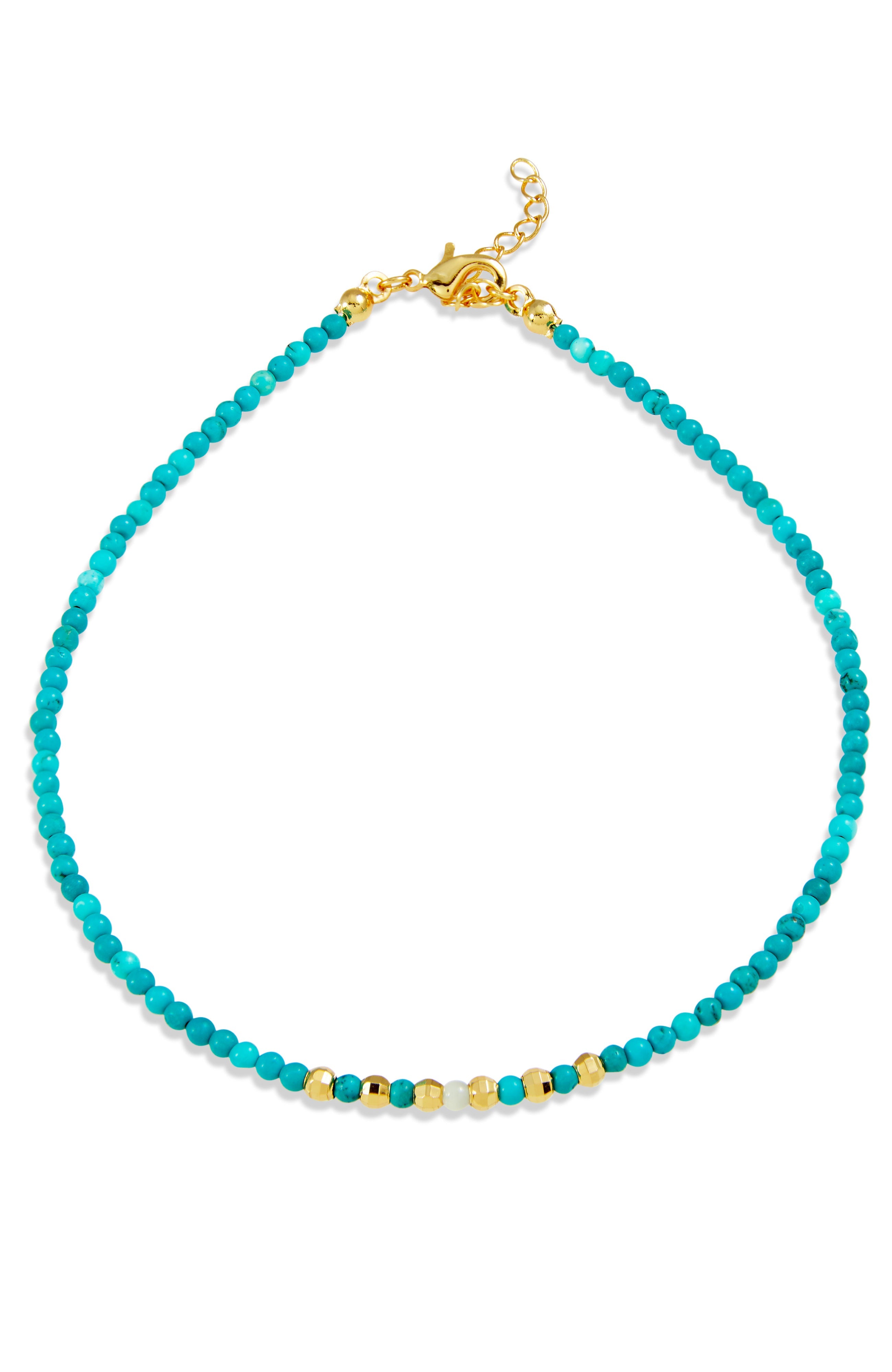 NATURAL TURQOUISE /Pearl anklet
