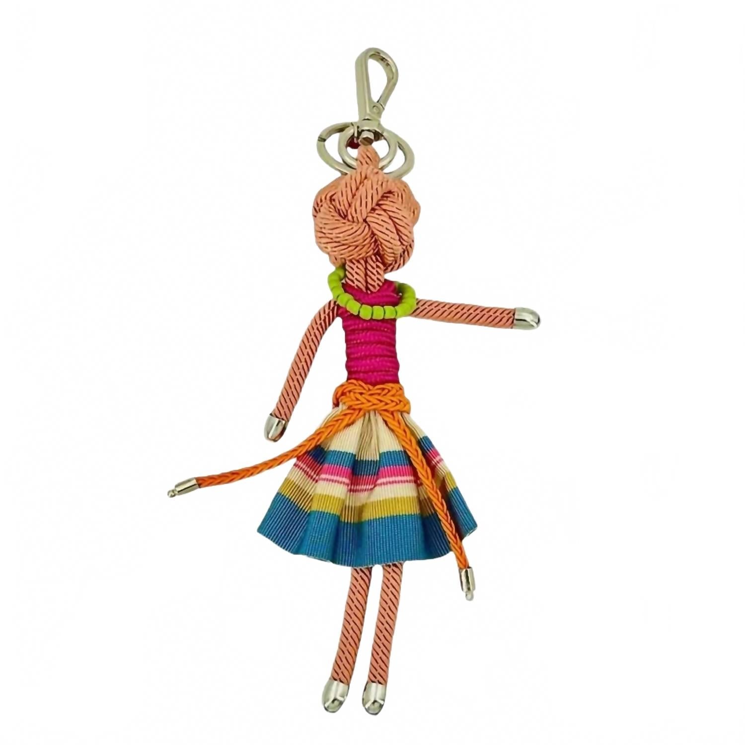 Women's Lola The New York Girl Key Ring In Blue/pink
