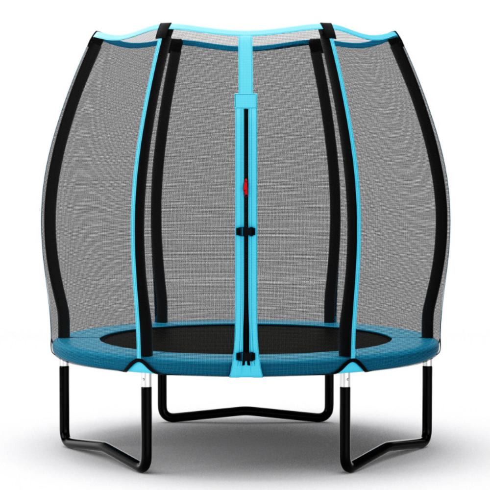 Hivvago 55 Inch Trampoline for Kids Toddler Mini Trampoline with Safety Enclosure Net-Blue