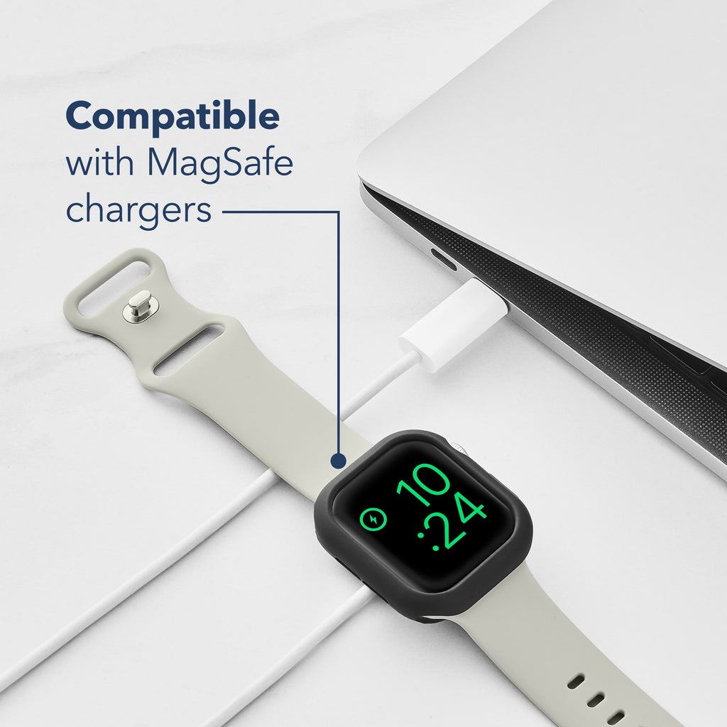 Insignia™ - Bumper Cases for Apple Watch 42mm (2-Pack) - Black/Clear