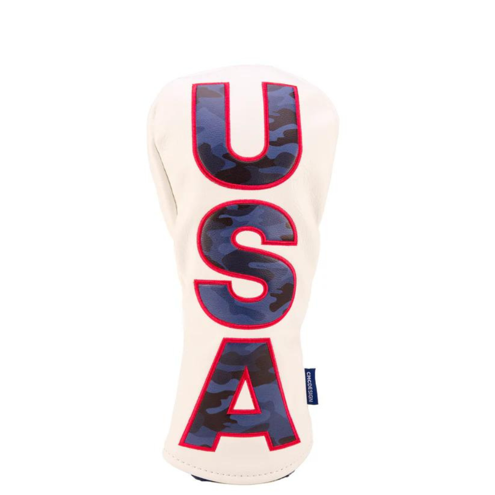 CMC Design USA "Liberty Camo" Fairway Headcover - White/Blue Camo/Red