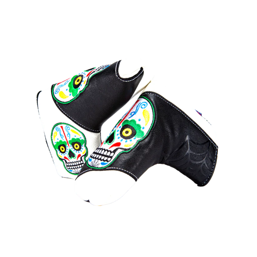 CMC Design Sugar Skull "Web" Blade Putter Headcover - White/Black