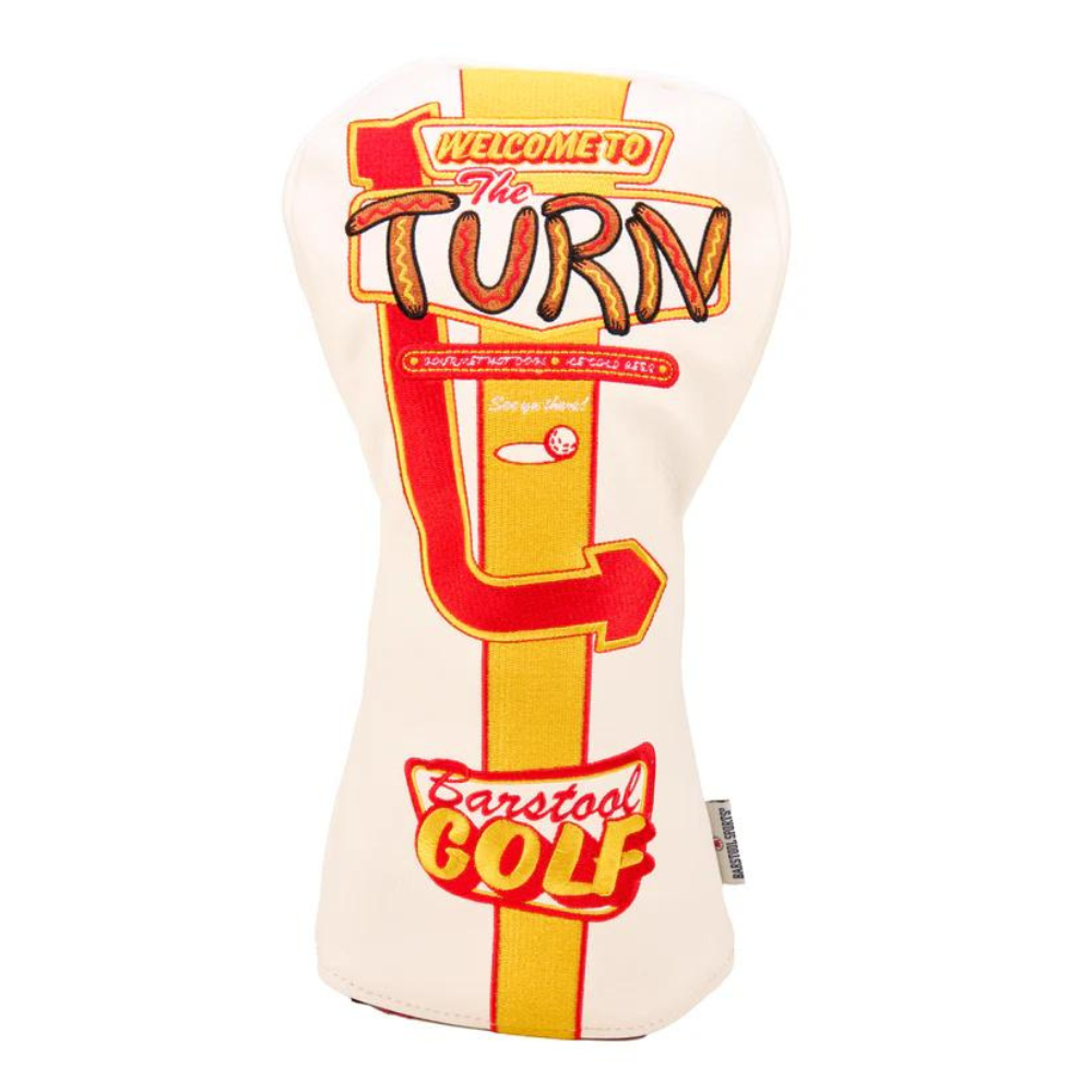 CMC Design Barstool Golf "The Turn" Driver Headcover - White/Yellow/Red
