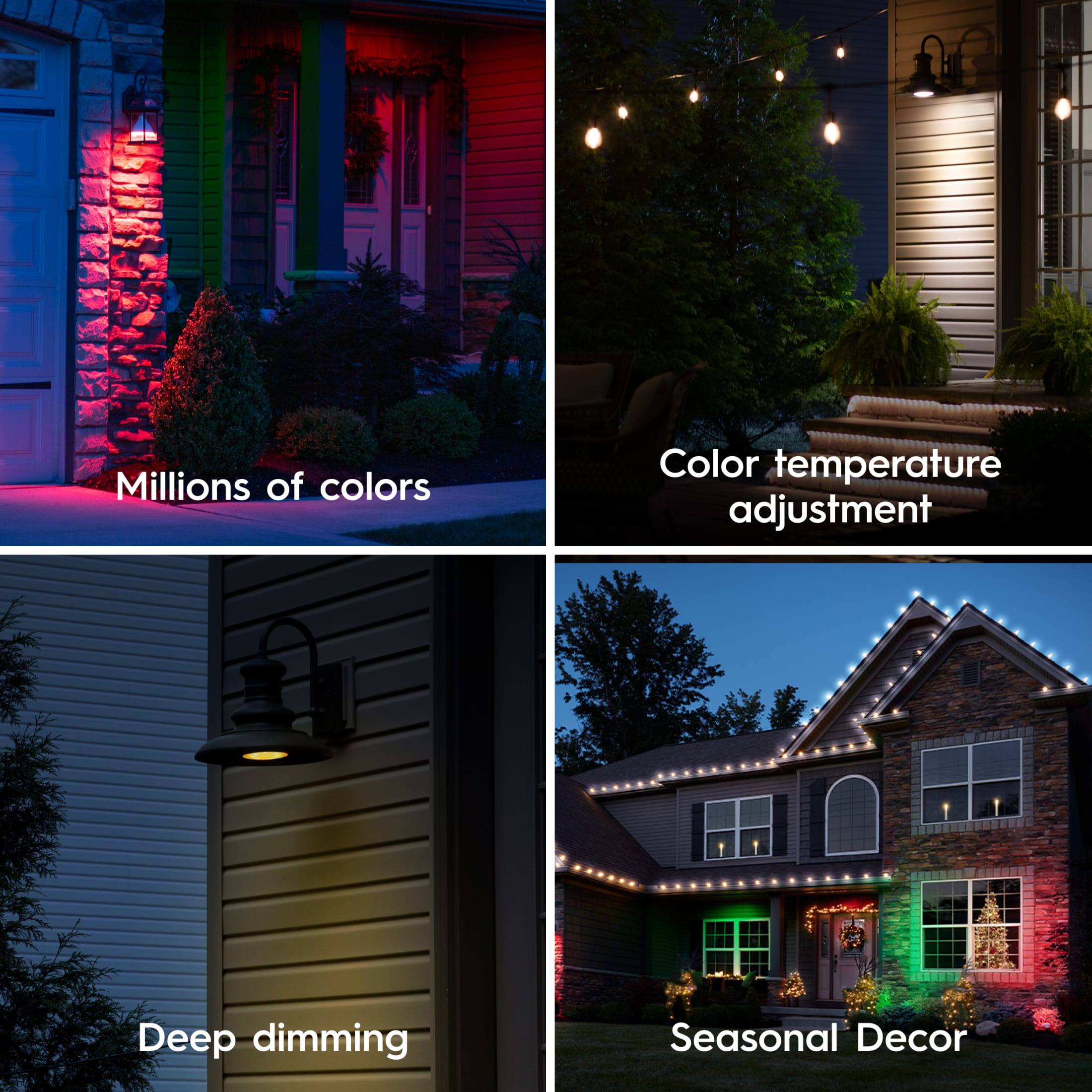 Cync - PAR38 LED Light Bulb, Matter Compatible, Color Changing, 1pk - Full Color