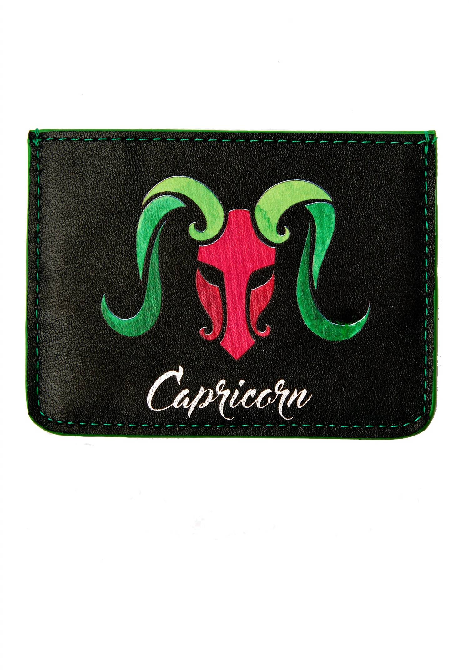 Women's Horoscope Capricorn Cardholder In Black