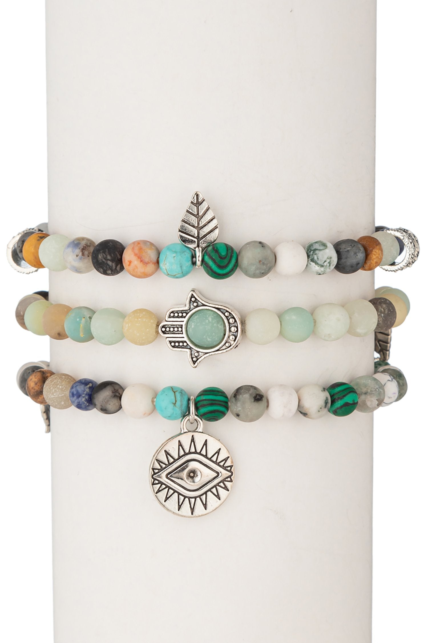 Toya Beaded Bracelet Set - Turquoise
