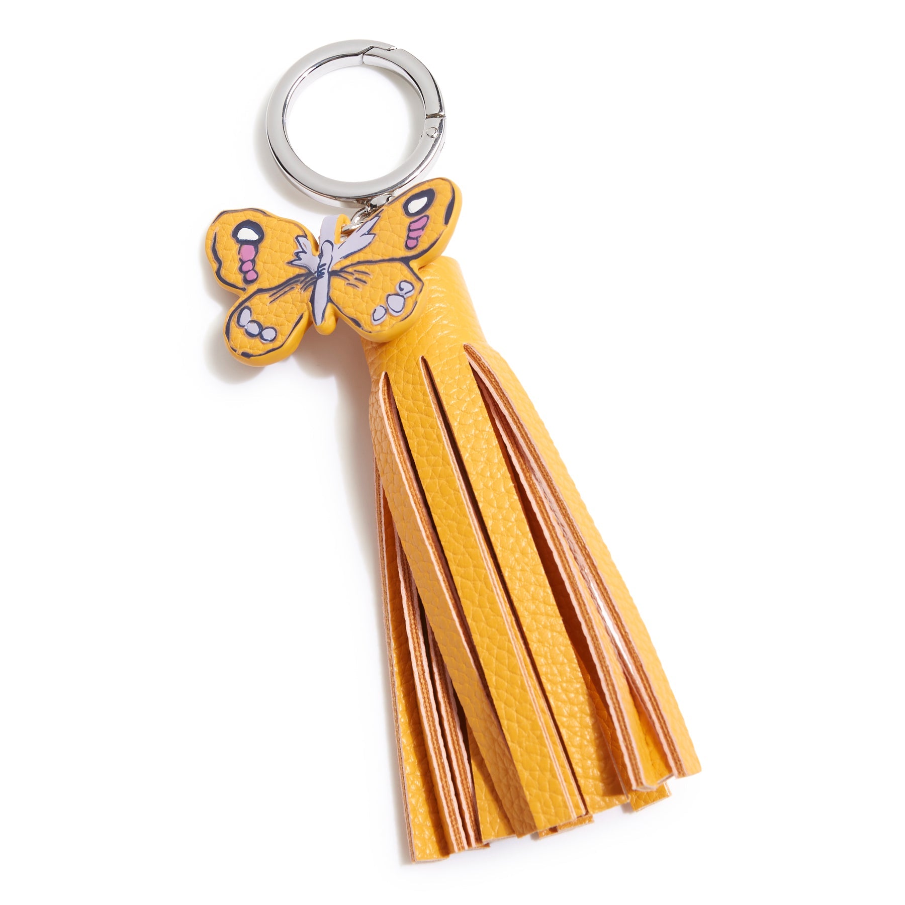 Outlet Faux Leather Butterfly Key Chain