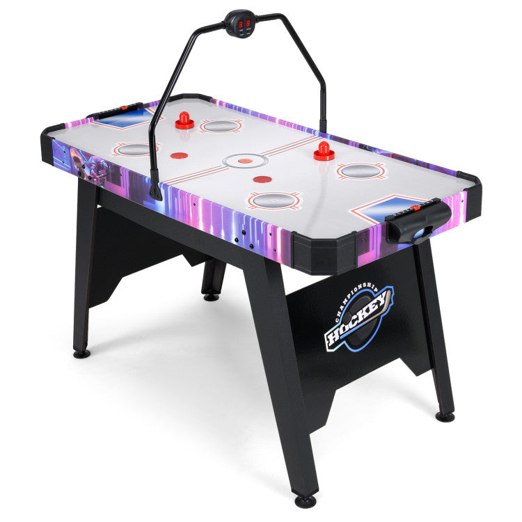 Air Hockey Table with LED Digital Scoreboard and Powerful 12V Motor
