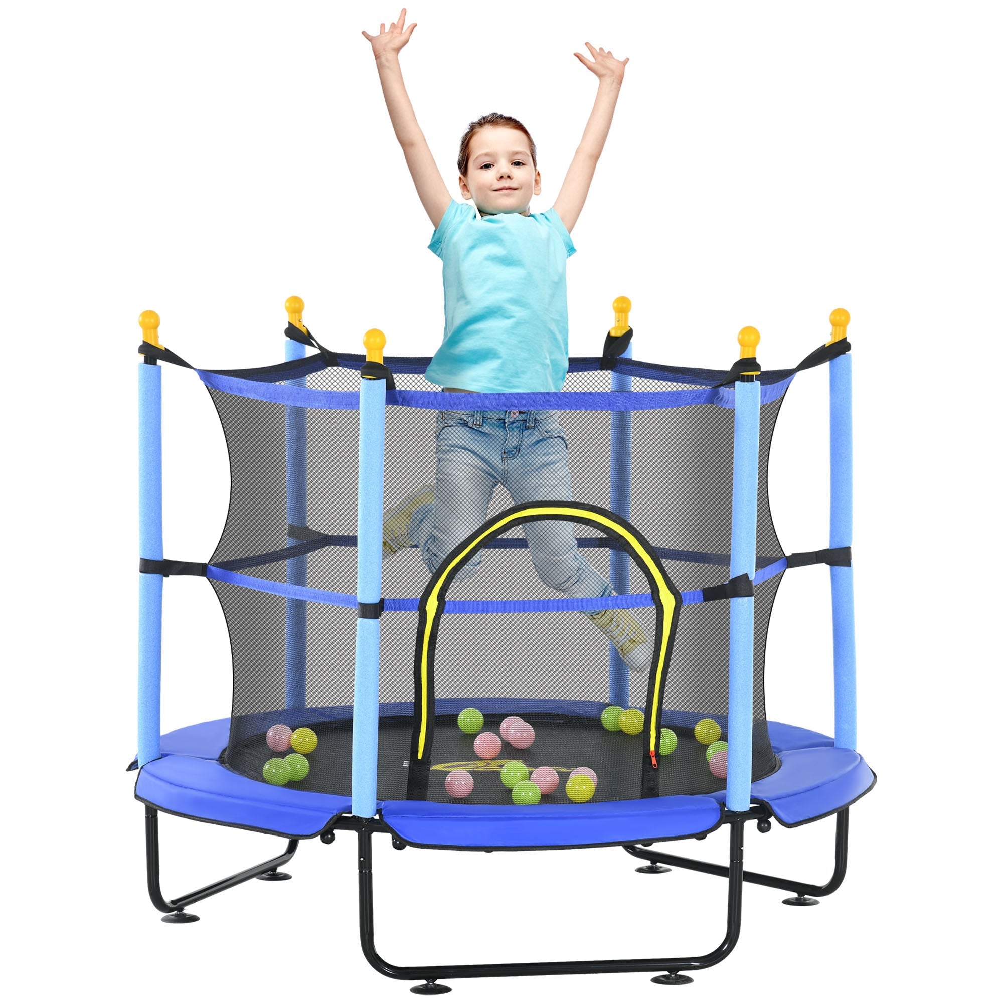 Streamdale Safe Kids Trampoline with Enclosure and Ball Pit for Active Play