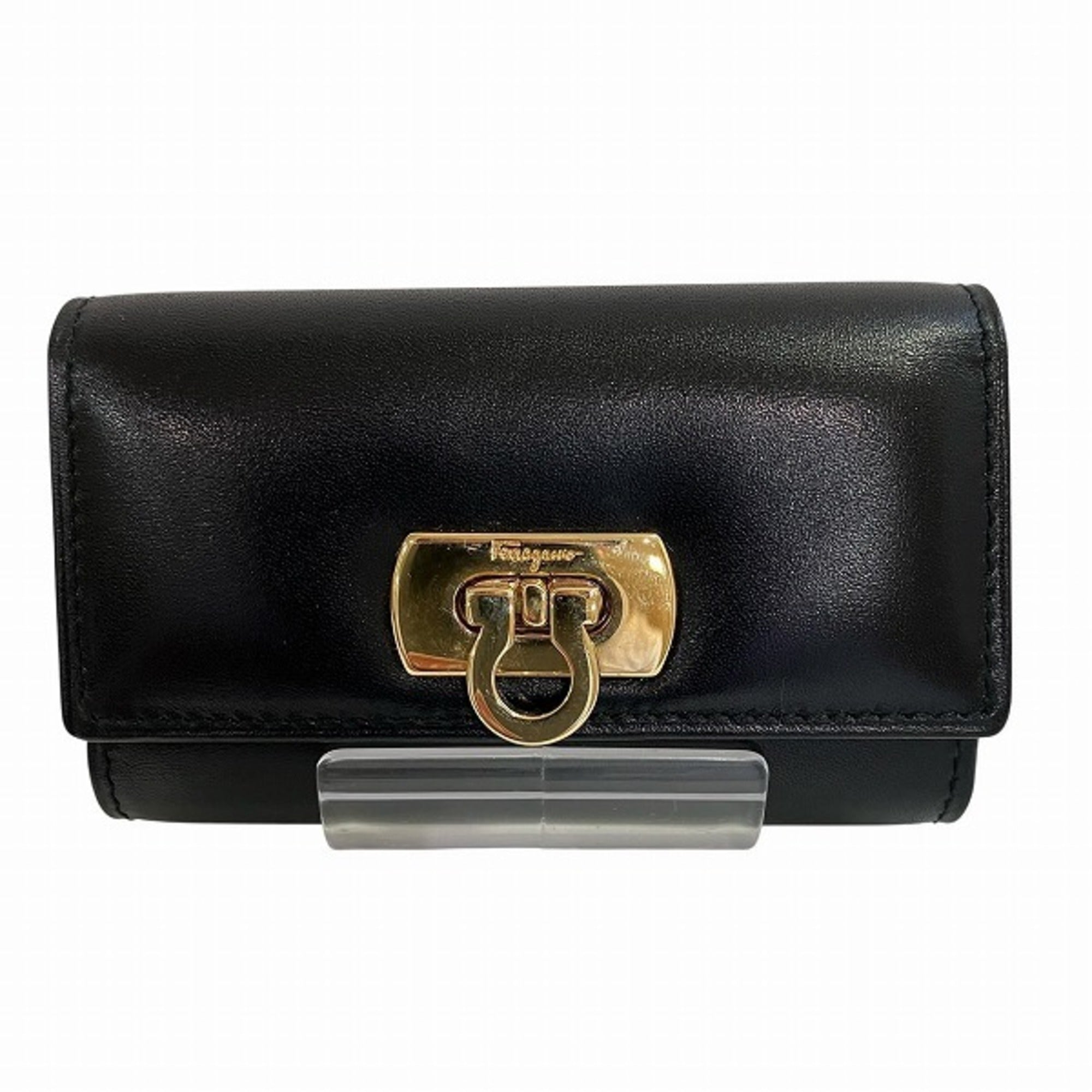 Salvatore Ferragamo Gancini Leather Keycase (Pre-Owned)