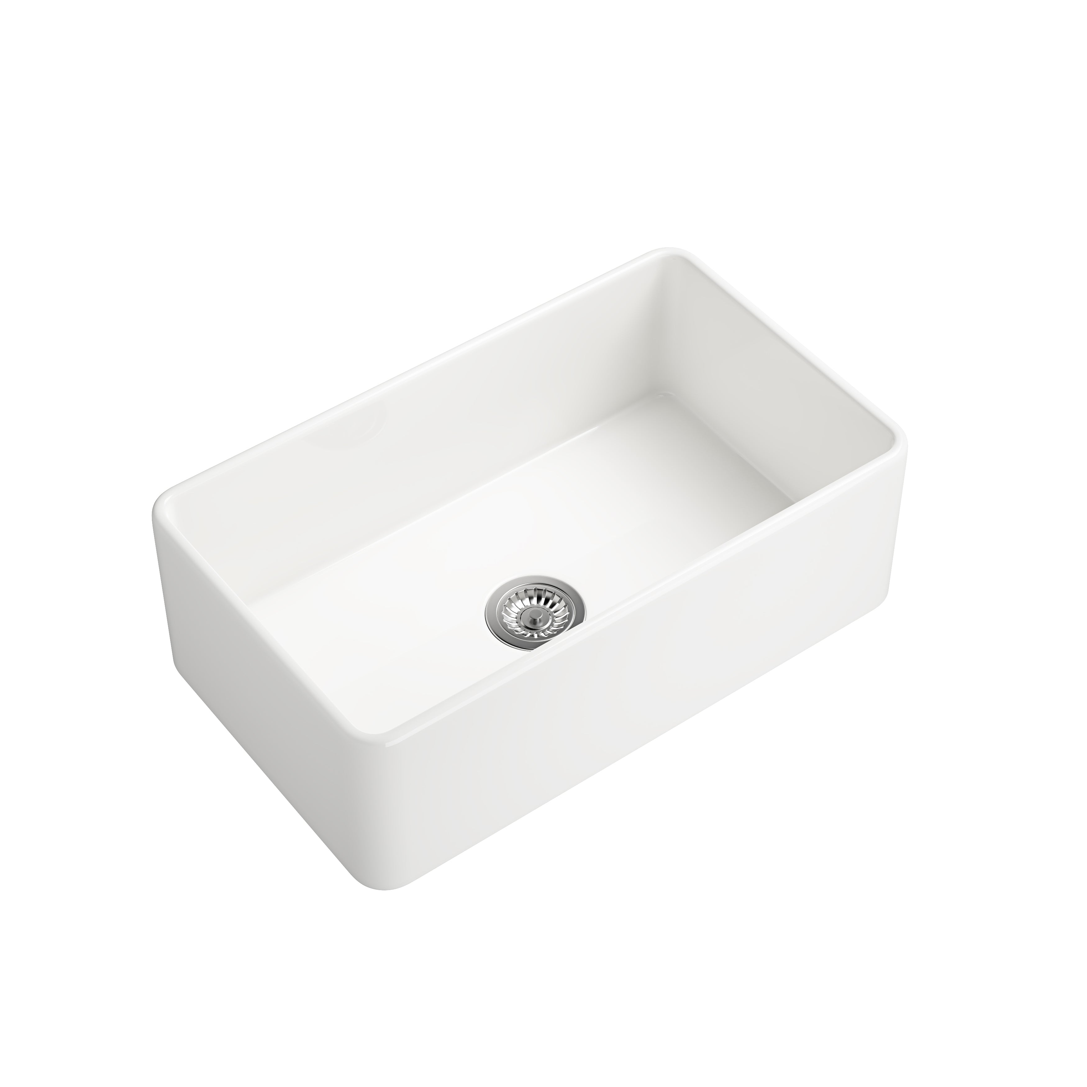 Streamdale Farmhouse/Apron Front White Ceramic Kitchen Sink