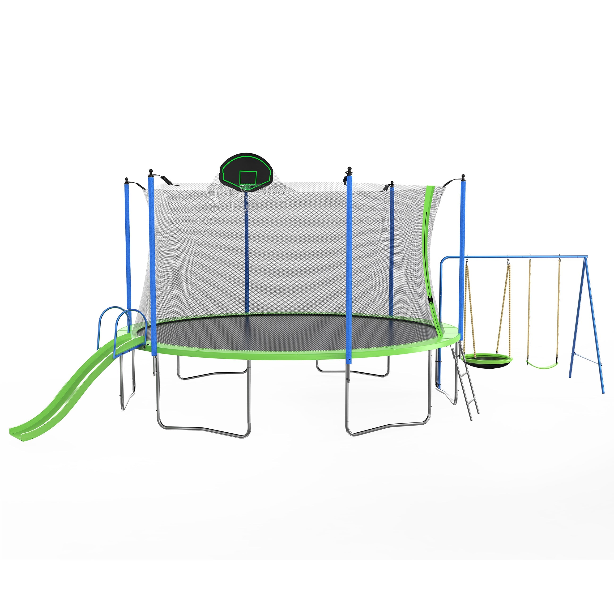 Streamdale Ultimate Kids' Paradise 14ft Trampoline with Slide, Backboard, & Swing