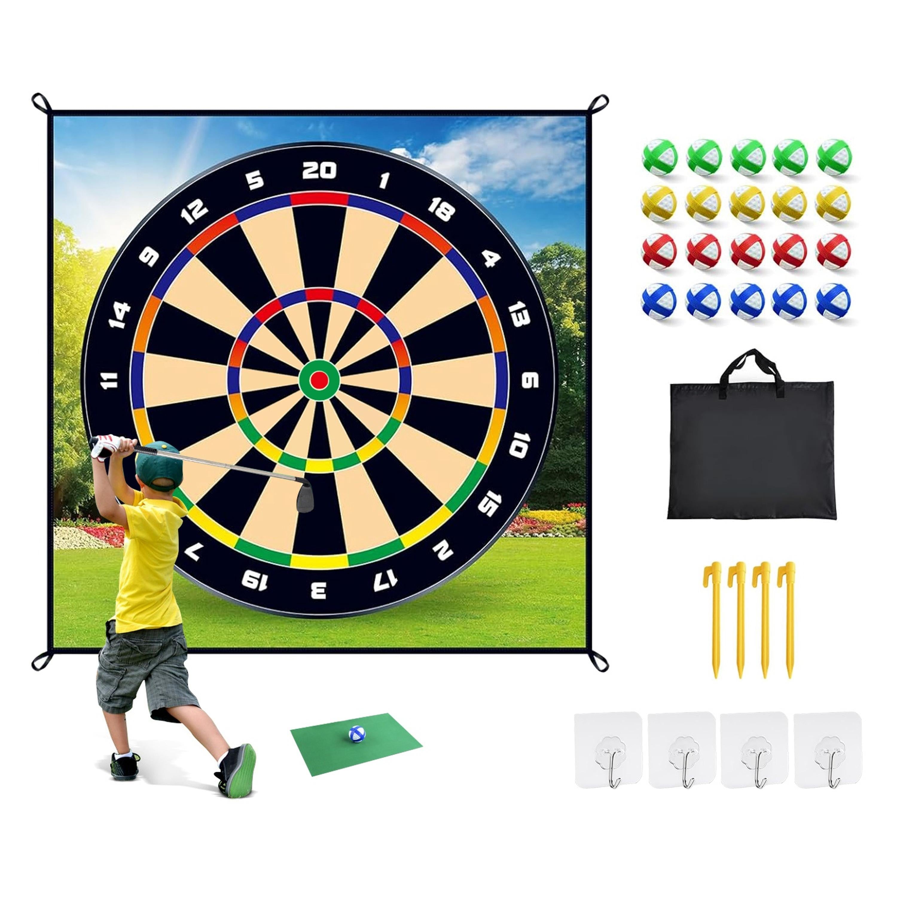 Golf Chipping Dart Game Mat with Sticky Balls