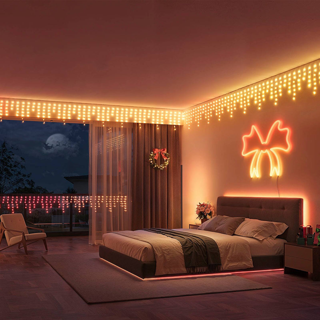 Govee - RGBIC 32.8ft Icicle Lights - Multi