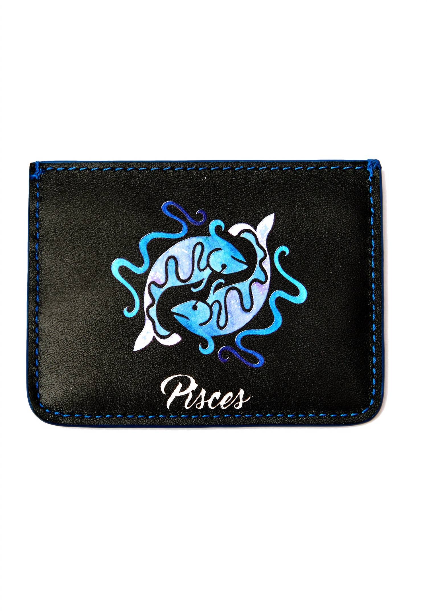 Women's Horoscope Pisces Cardholder In Black