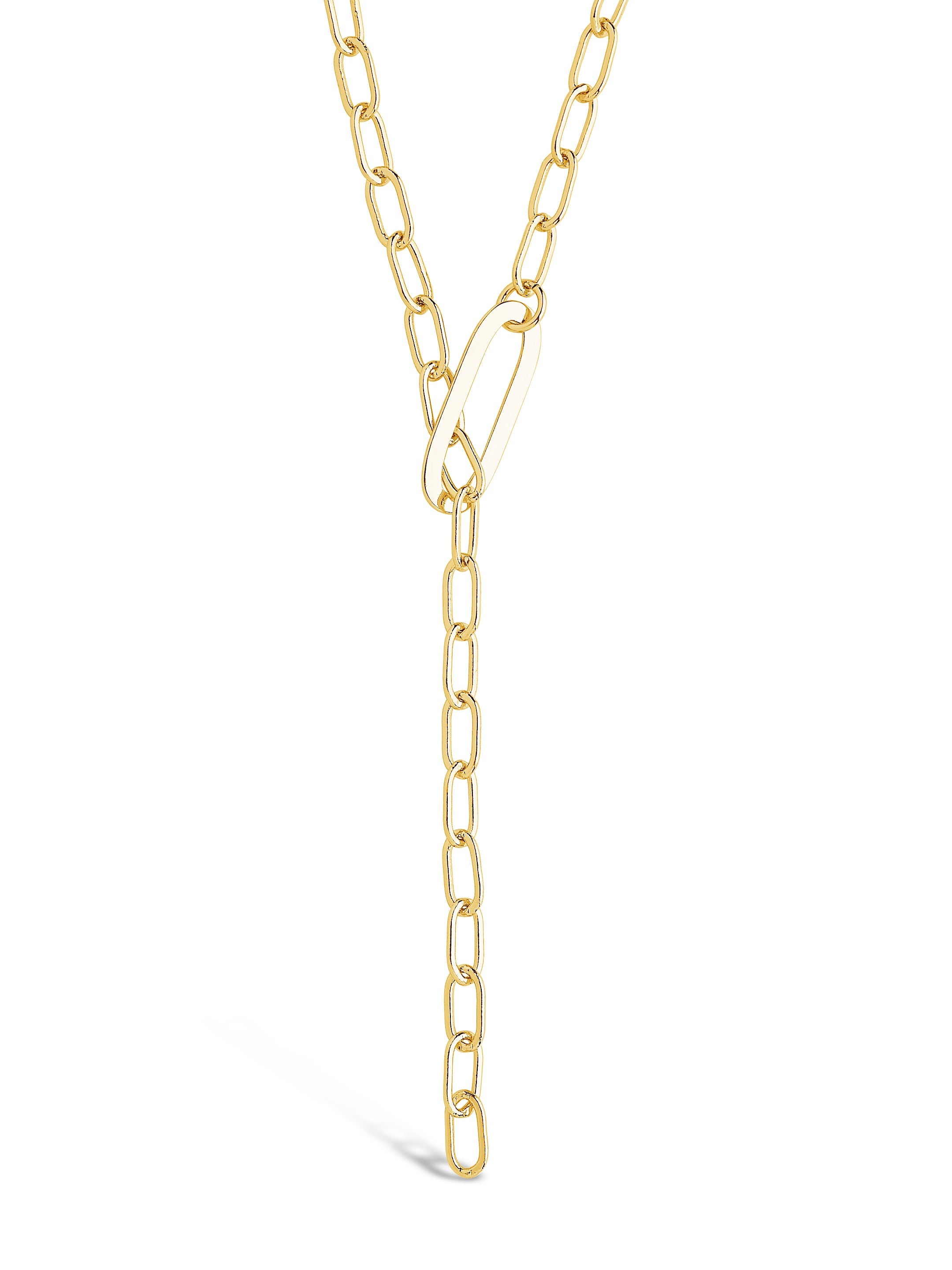 Chain Link Lariat Necklace
