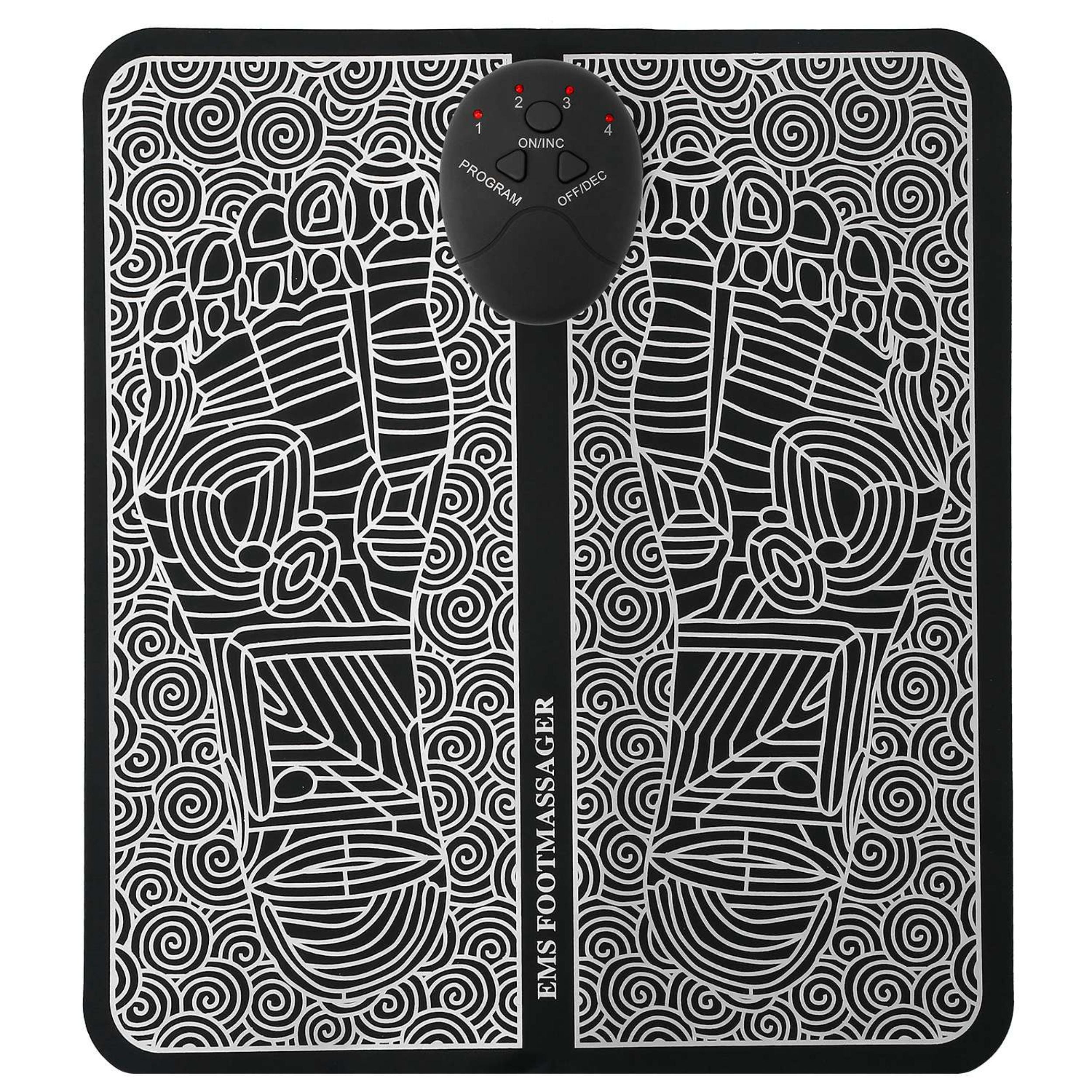 Rechargeable EMS Foot Massage Pad - 6 Modes, 9 Intensity Levels, Muscle Pain Relief